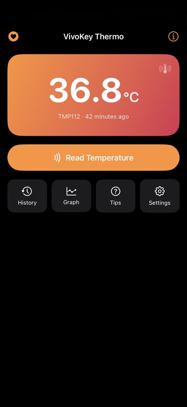 VivoKey Thermo app screenshot 1